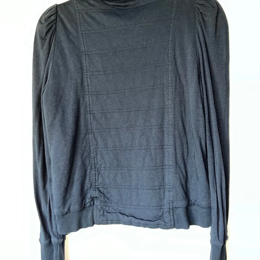 Marc by Marc Jacobs Ruffled Knit Zip Jacket Navy L - Image 5