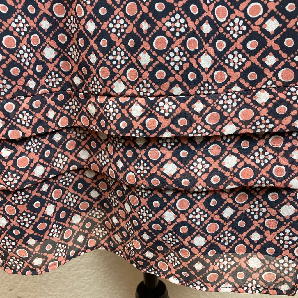 Loft Coral Geometric Halter Sleeveless Sheath Dress A85 - Image 5