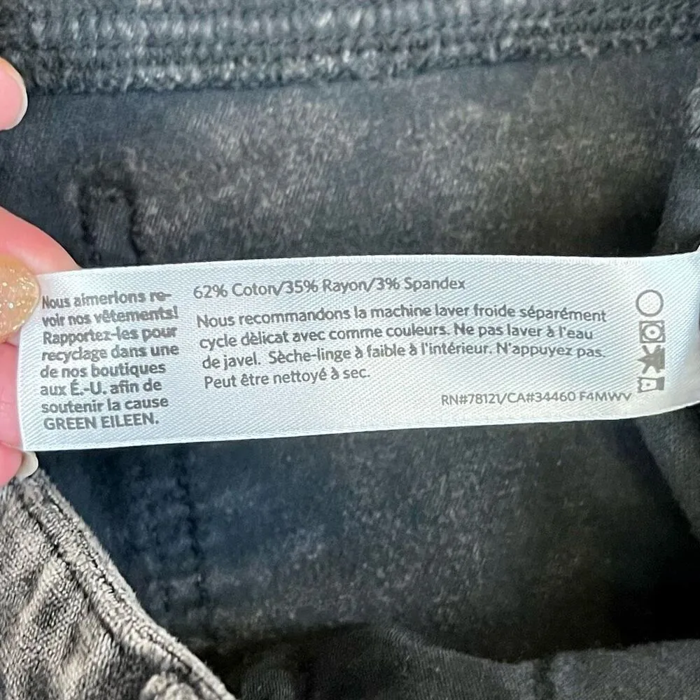 Eileen Fisher Velvety Mineral Wash Dark Gray Jeans 4 - Image 5