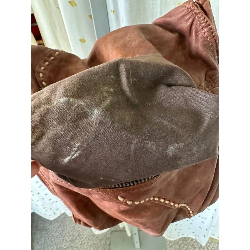 Lucky Brand Abbey Road Fold Over Italian Lamb Leather Crossbody Messenger Bag - Image 8