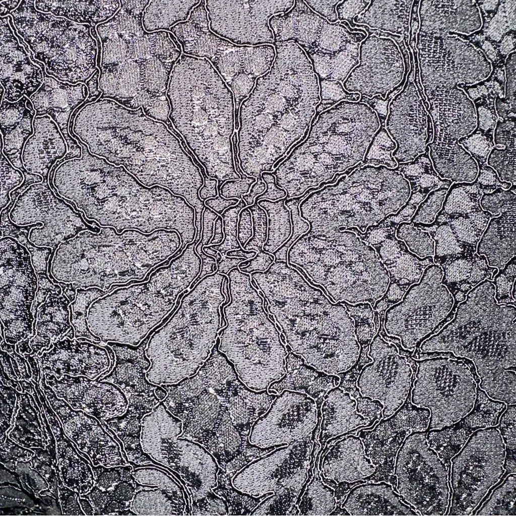 Nanette Lepore Black Floral Lace Blouse, Scalloped Hem Romantic Minimalist Small - Image 9