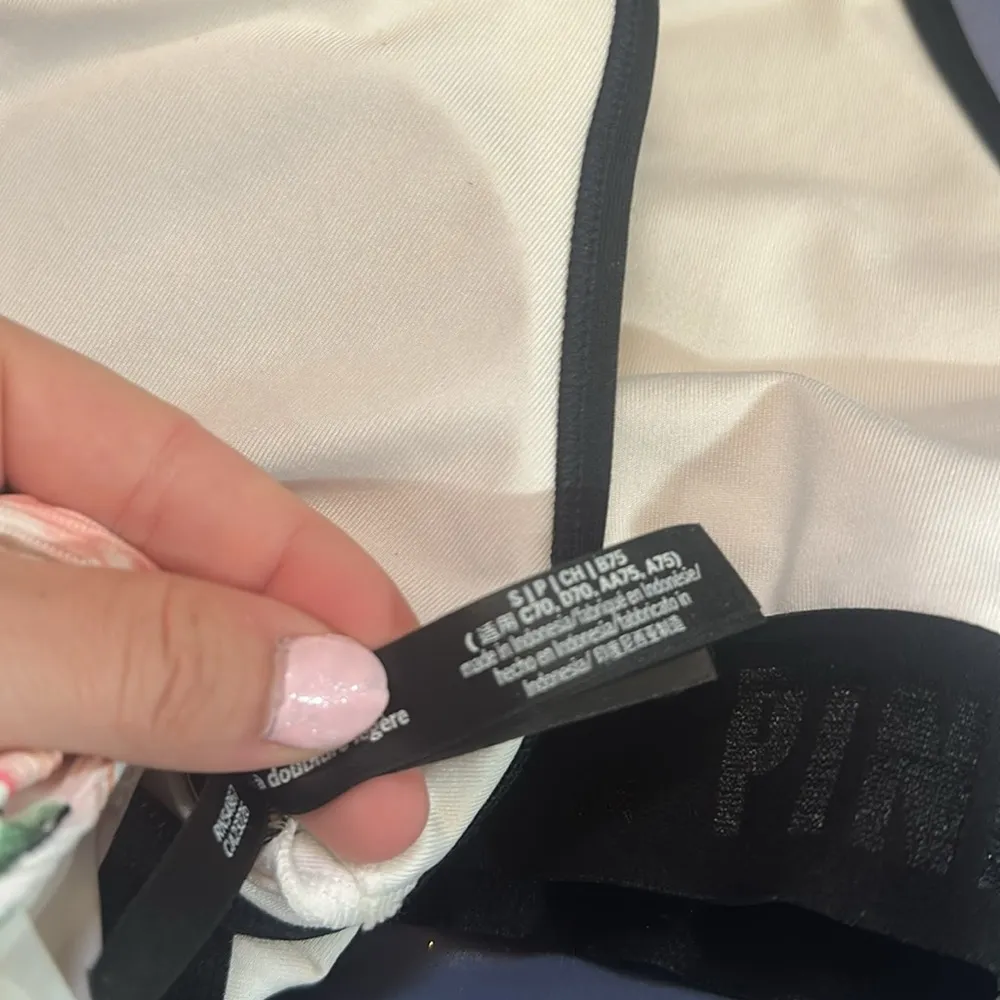 PINK Women's bathing suit top Black - Image 2