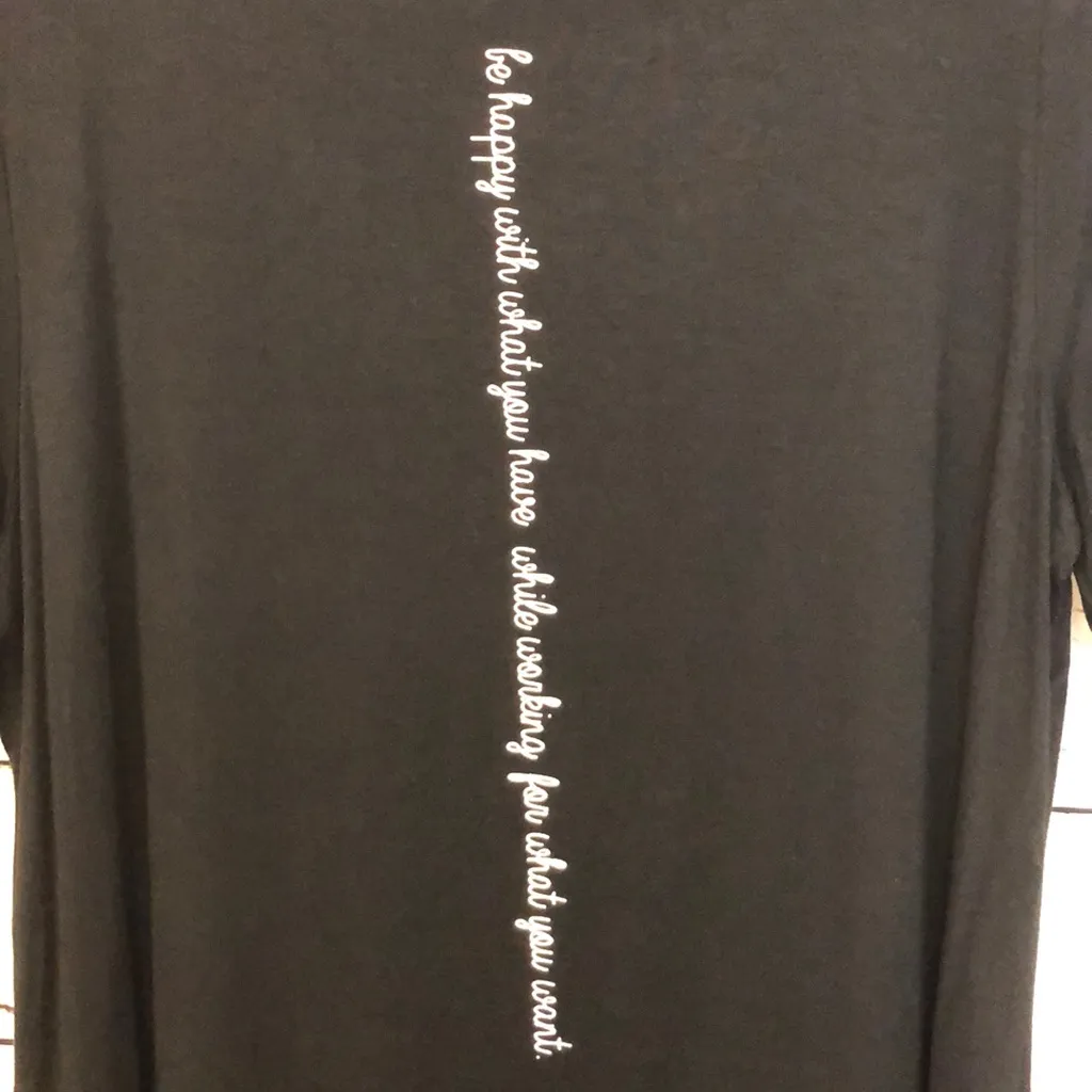 Be happy for what you have‎ while working graphic Black Size 1X - Image 2