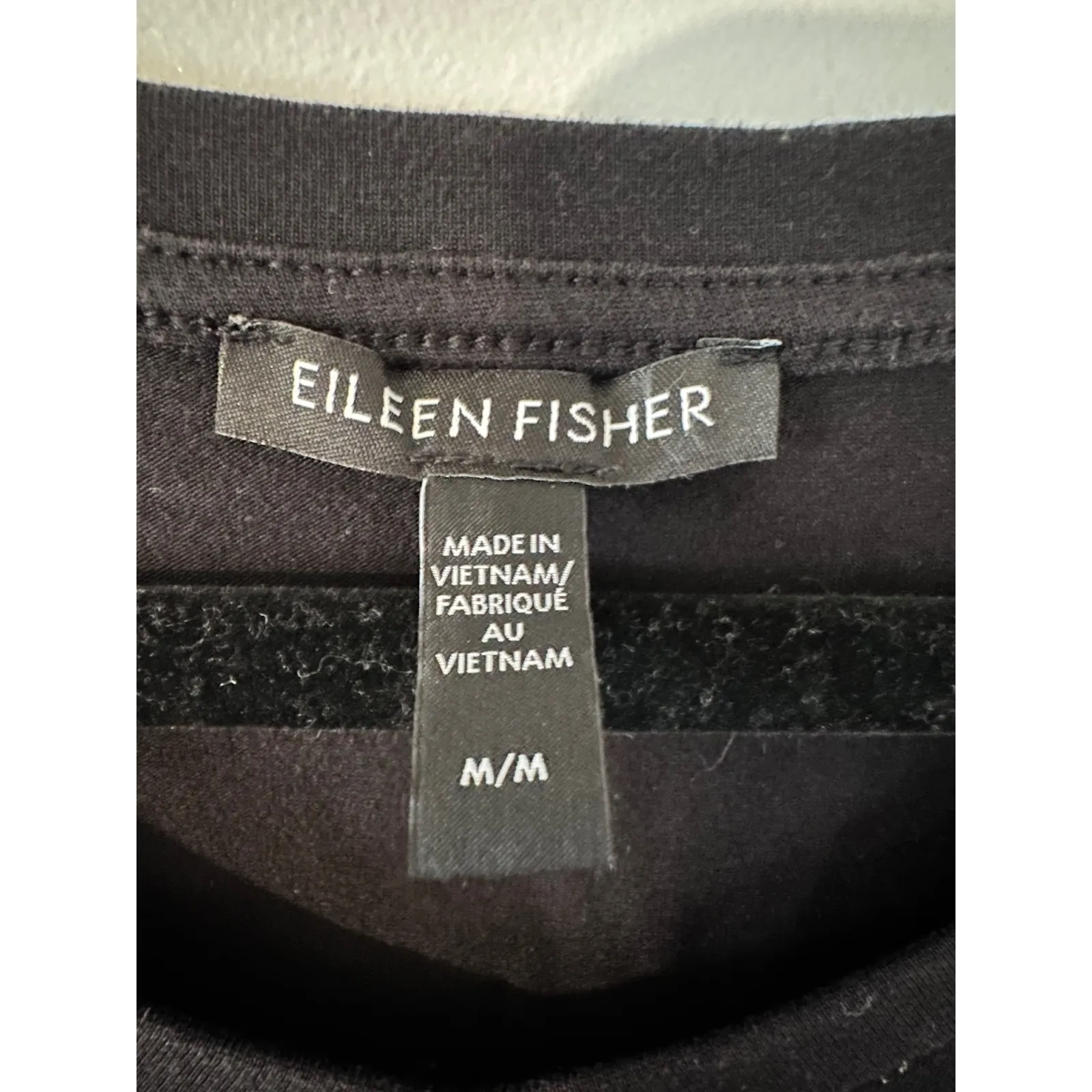 EILEEN FISHER Black V Neck Sleeveless Midi Dress M/M Resortwear Vacation - Image 2