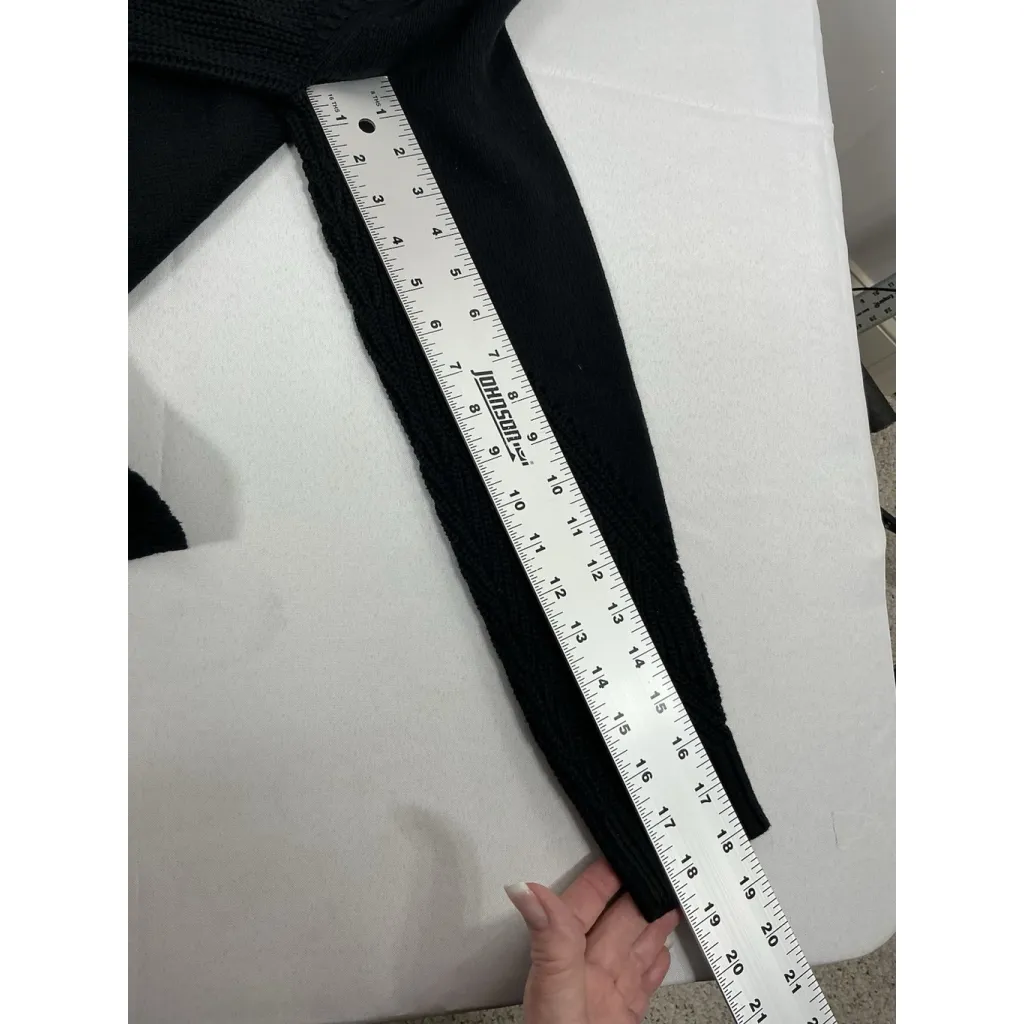 Womans Isaac Mizrahi Long Sleeve Pullover Sweater Small Black Turtle Neck - Image 8