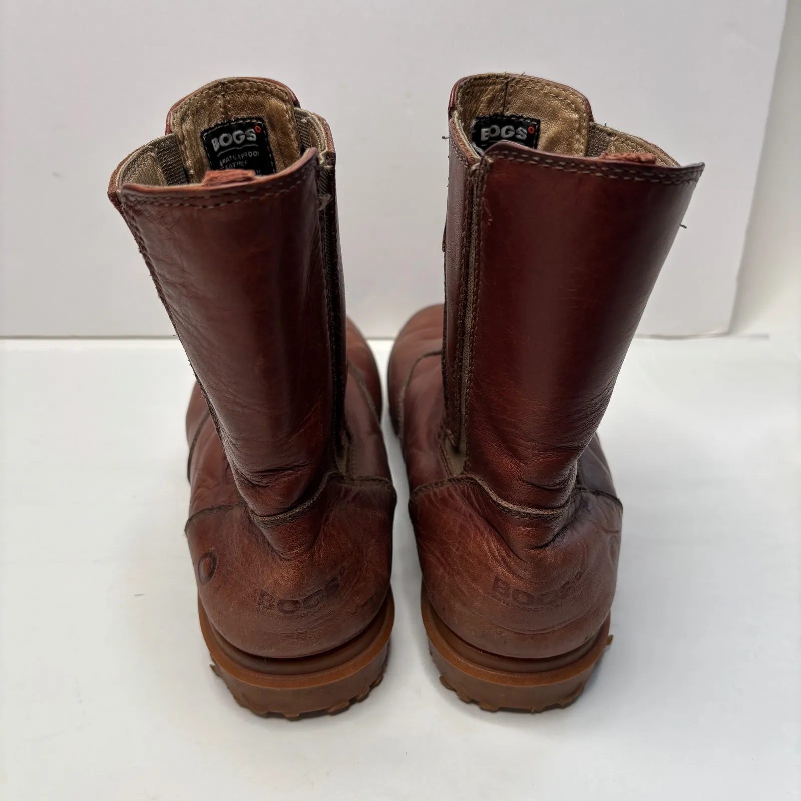 Bogs Pearl Slip On Waterproof Leather Boots Womens 9.5 Euro 40 Brown Chelsea SEE - Image 8