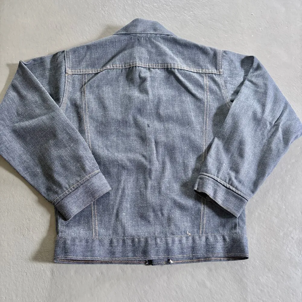 Levi's Vintage 1970s Denim Trucker Jacket Orange Tab XS/Small - Image 10