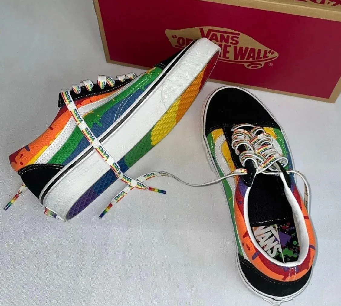 Vans Old Skool Rainbow Drip Sneakers - Image 6