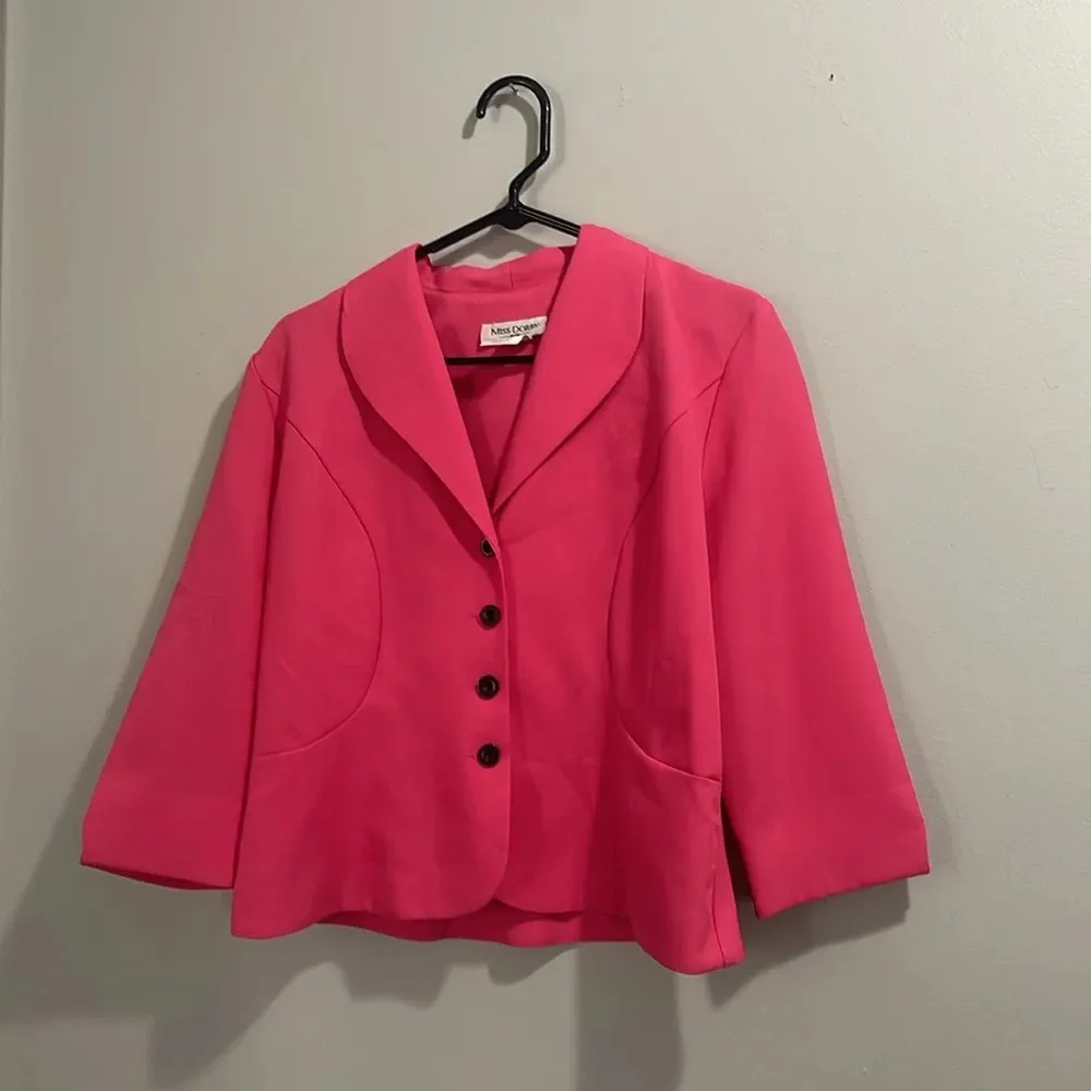 Miss Dorby Vintage Pink button down blazer Size 10 - Image 3