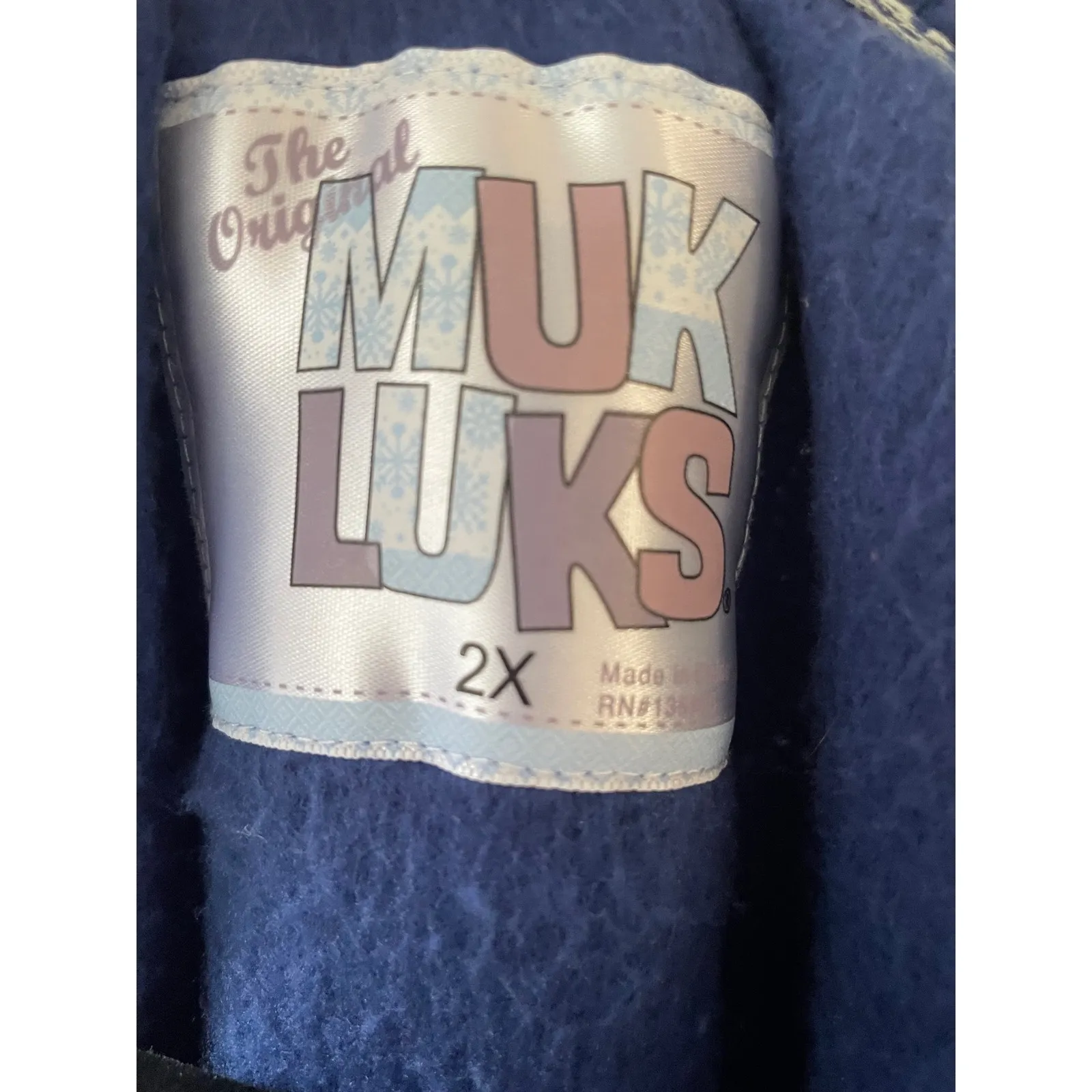 NWT Muk Luks Womens 2X Blue Sherpa Pullover Crew Neck Oversized Cozy Sweatshirt Size XXL - Image 4