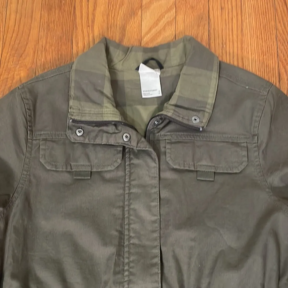The North‎ Face Urban Utility Jacket Full Zip Canvas Long Sleeve Green Womens S - Image 6