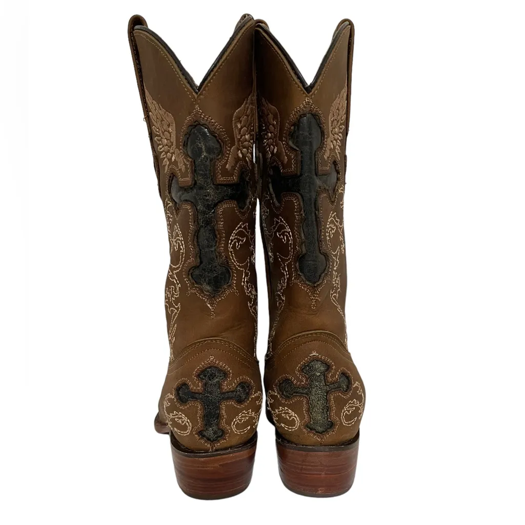 RockinLeather Women’s Brown Western Boot 6.5 - Image 5