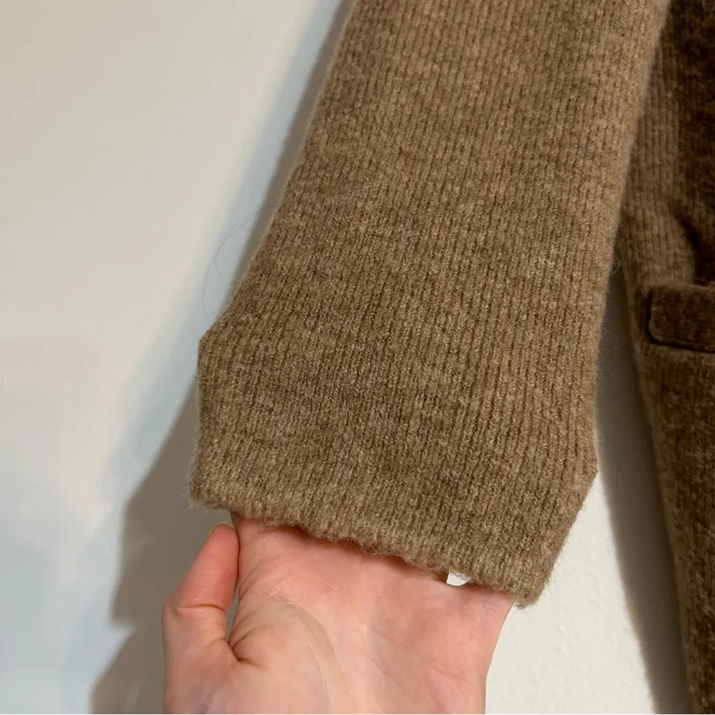 J. Crew Cocoon Sweater Blazer in Heathered Mushroom Size XS Merino Wool Blend - Image 2