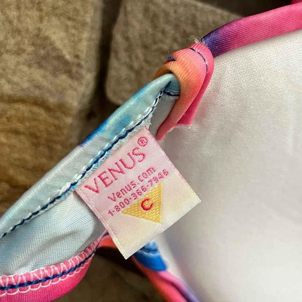 VENUS Marilyn Push-Up Halter Top 34C Vivid Colorful Animal Print Lisa frank - Image 4