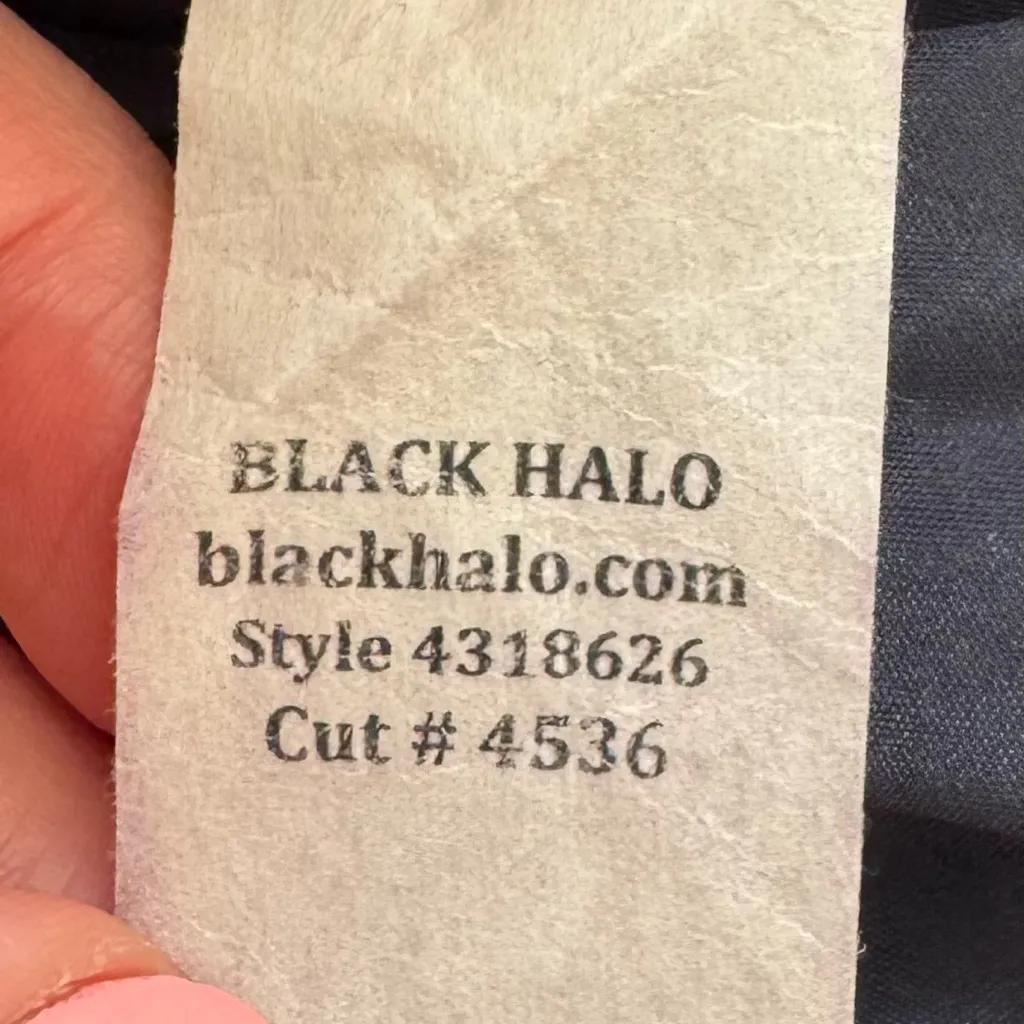 Anthropologie Black Halo Colorful Abstract Crop Top, size 2 zipper back lined - Image 6