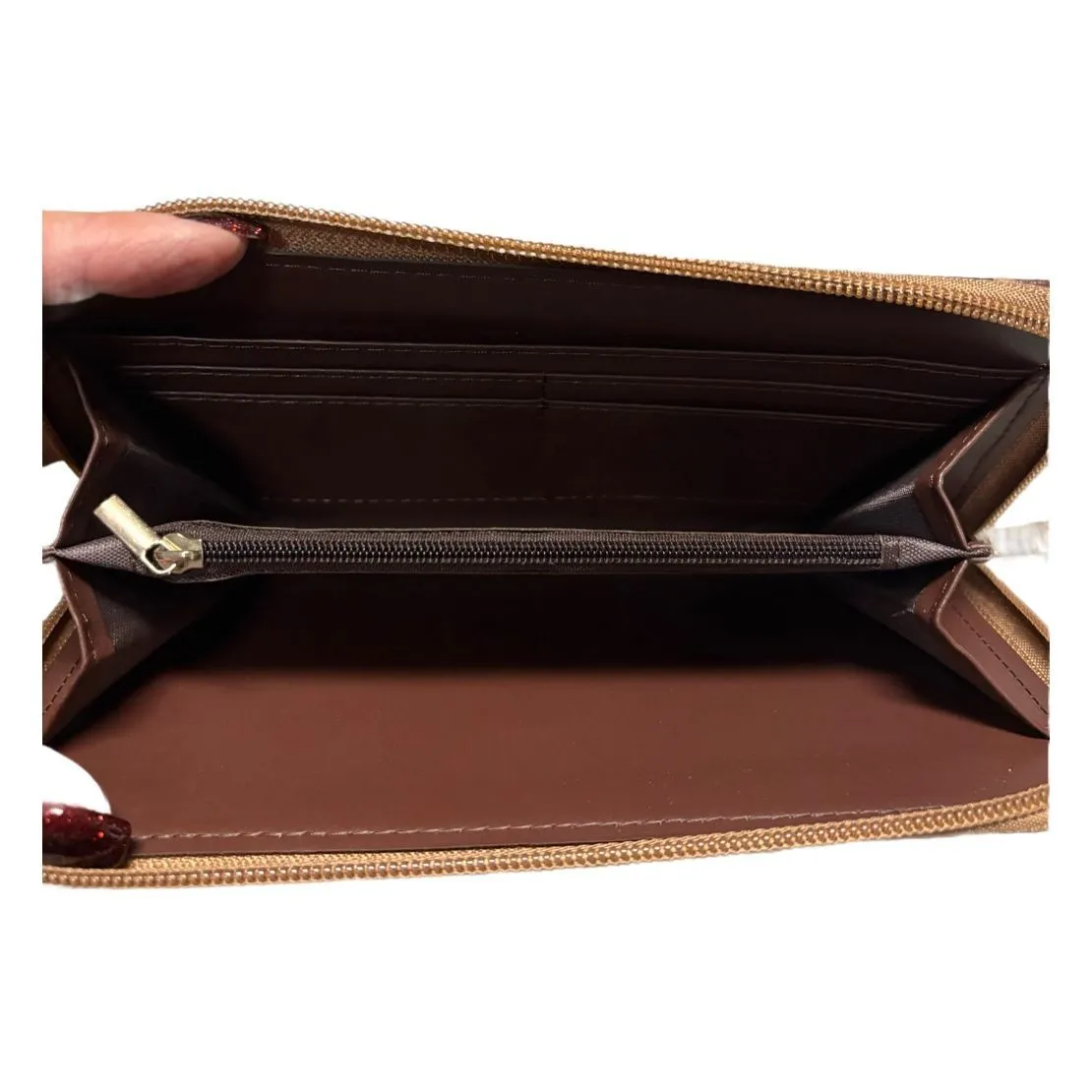 Leopard print vinyl wallet Brown - Image 2