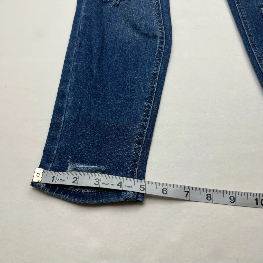 Jelly Jeans High Rise Distressed Skinny Button Fly Size 9 / 26 Waist Denim‎ NEW Blue - Image 12