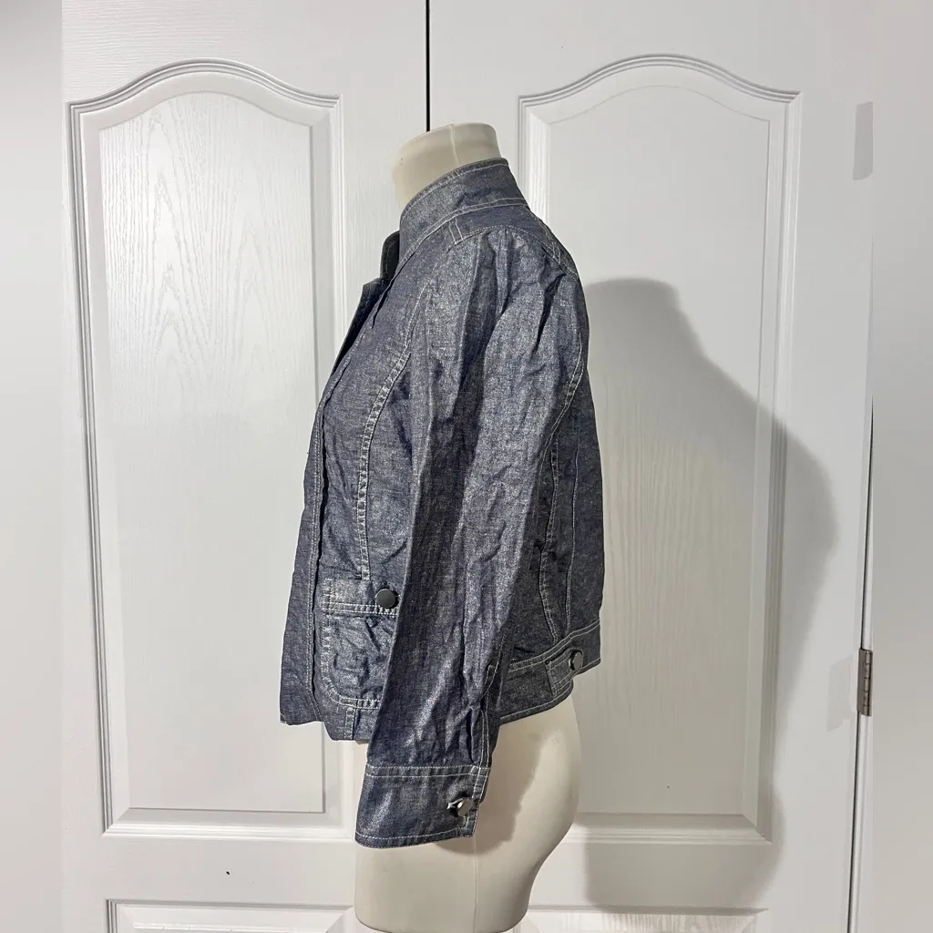 Etcetera 100% Linen/Cotton Blend Button Jacket - sz 8‎ - Image 2