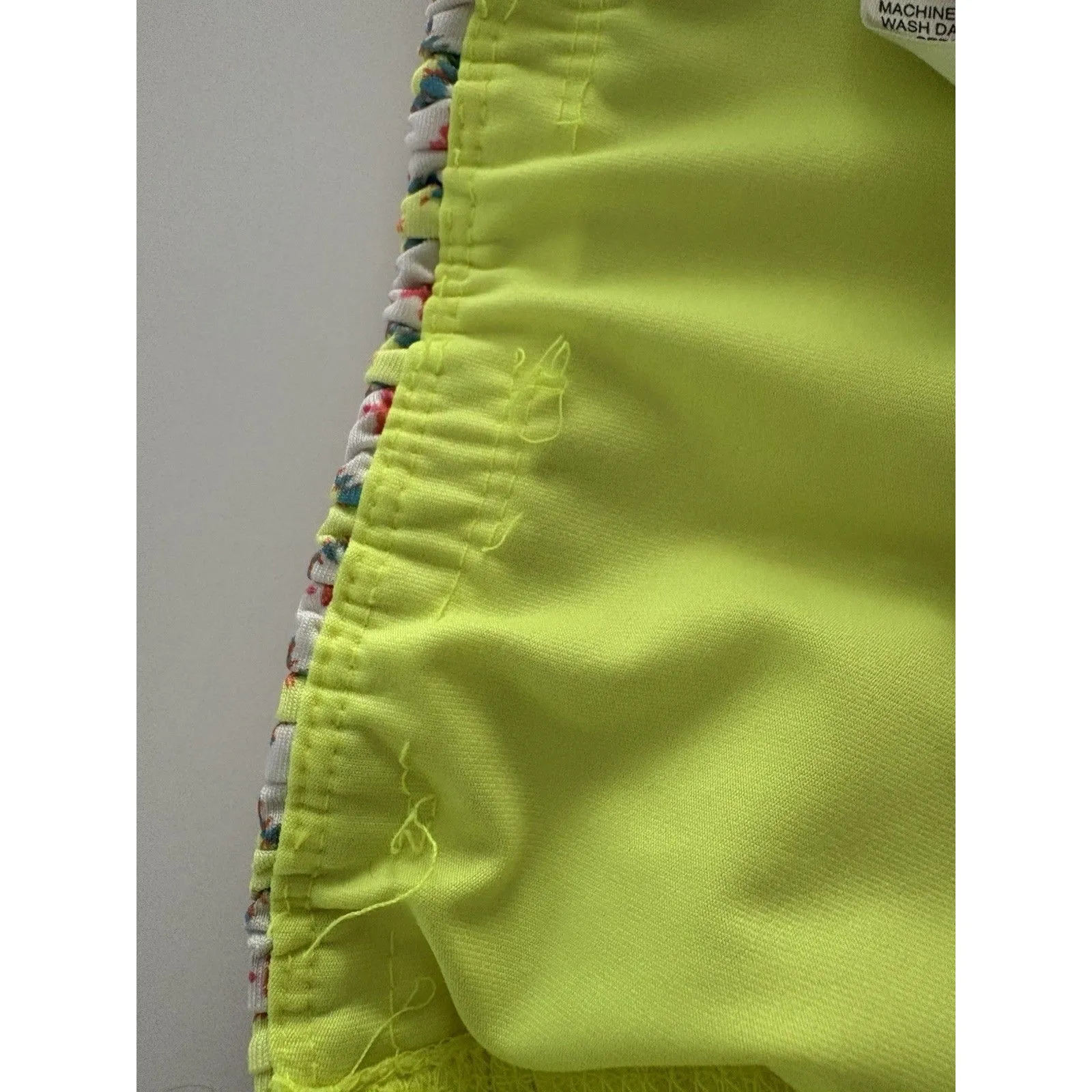 Lucky In Love Feeling Groovy Skort Skirt L Yellow Pink Smocked Golf Pickleball * Size L - Image 15