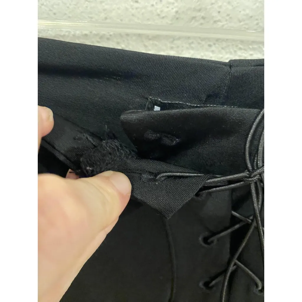 I.AM.GIA Nyx Pants Womens Small Black Lace Up Cutout Wide Leg Party Clubwear Y2K - Image 4