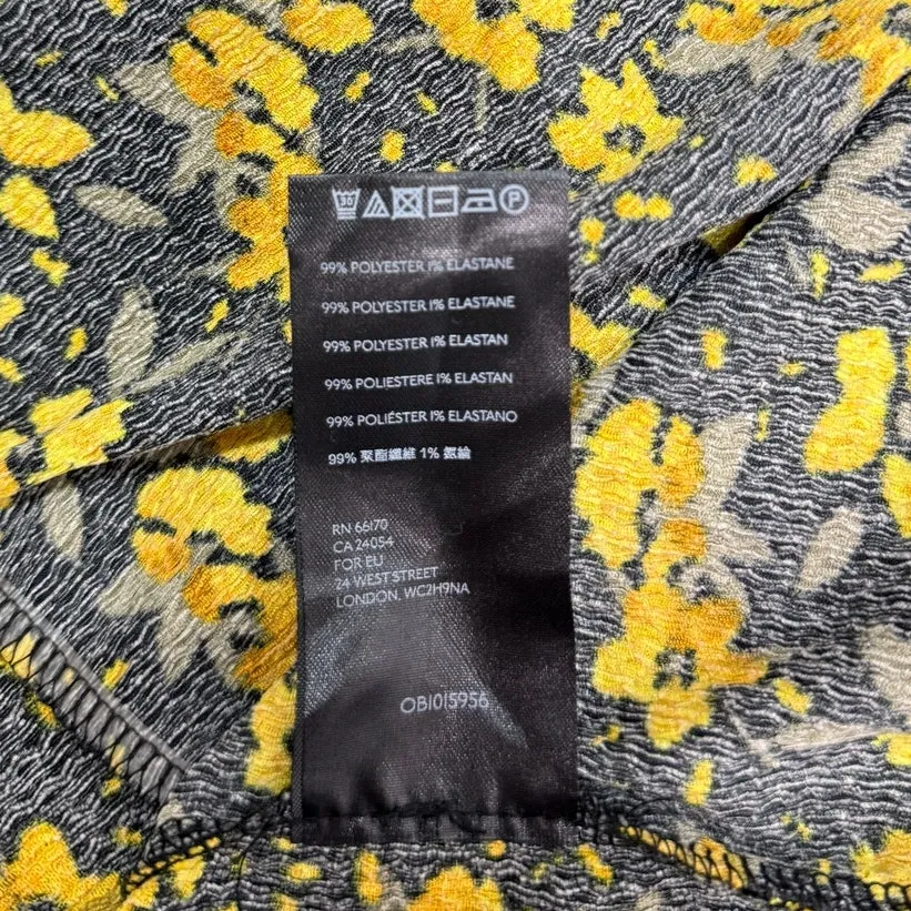 Free People Tiers Of Joy Prairie Floral Midi Dress Black/Yellow size XS - Image 4