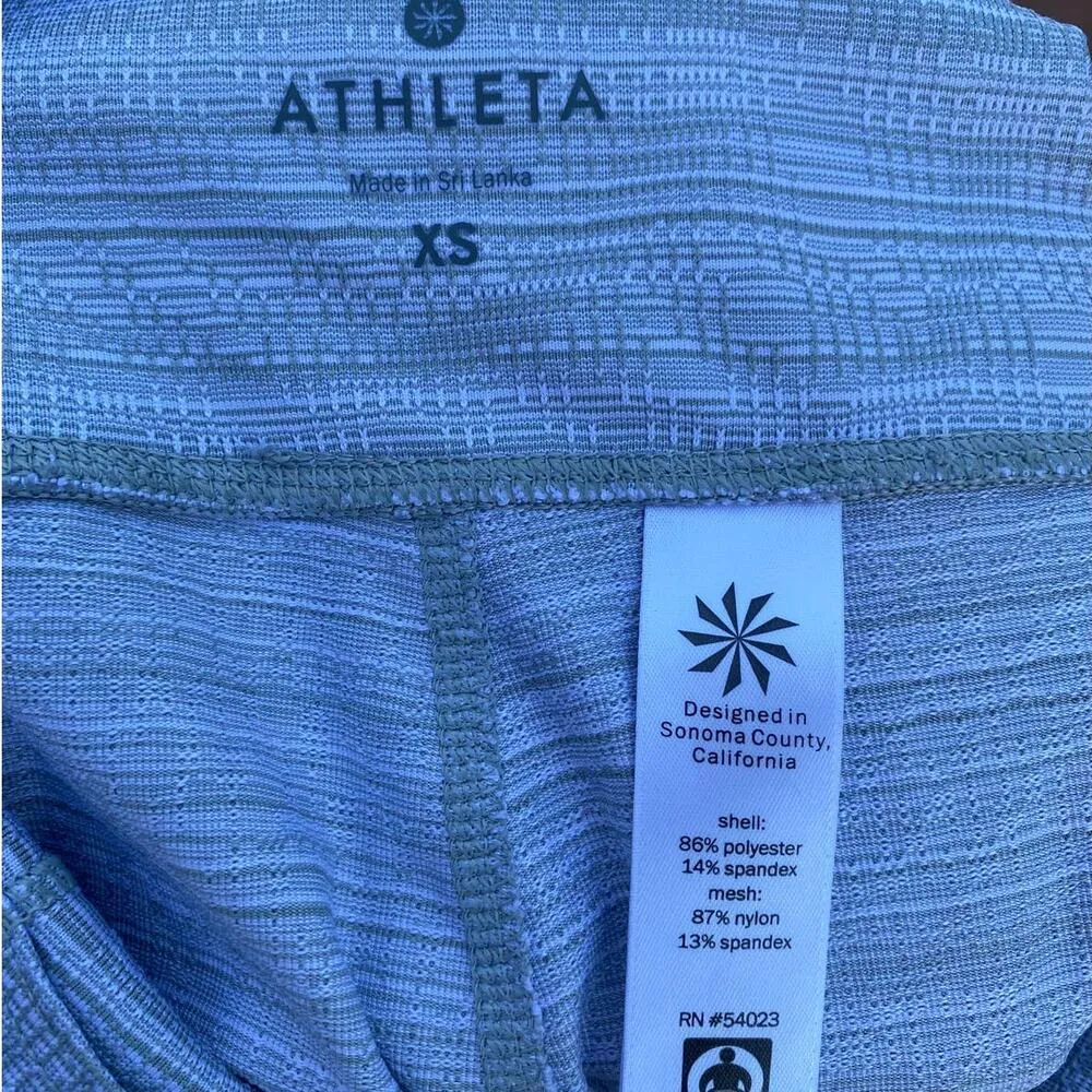 Athleta High Rise Jacquard Chaturanga 7/8 Tight Grey White Size Extra Small - Image 10