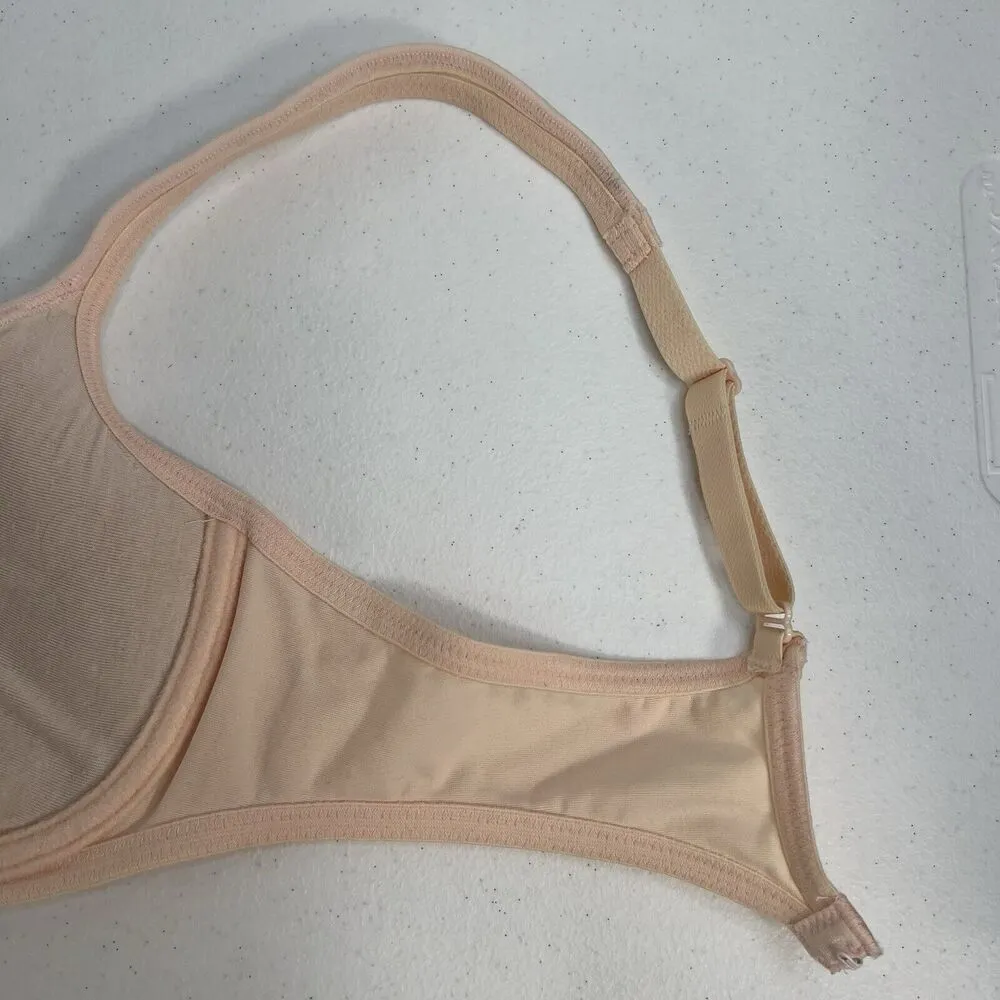 Vtg Victoria's Secret 34A Plunge Bra Underwire Adjustable Peach Demi Cup Padded - Image 9