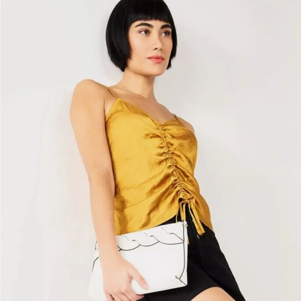 Nine West Mustard Ruched Camisole Top - Image 7