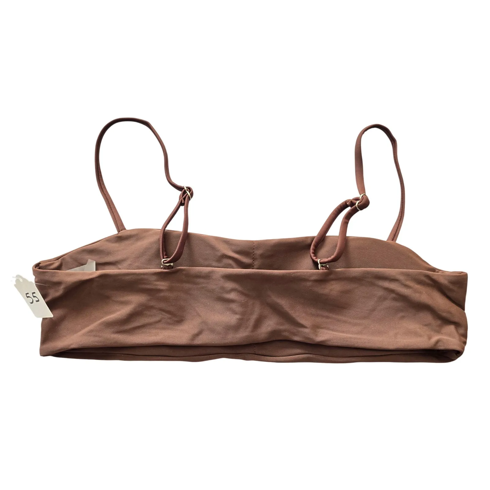 Y2K Coquette Barbie Cottage Brown Mermaid Retro Swimwear Bikini Top Medium - Image 6