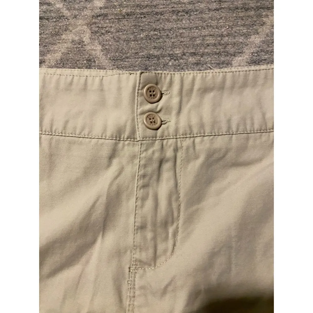 Roxy Cotton Khaki Skirt With 2 Button Closure With Zip Front Pockets Buckle Side - Image 2