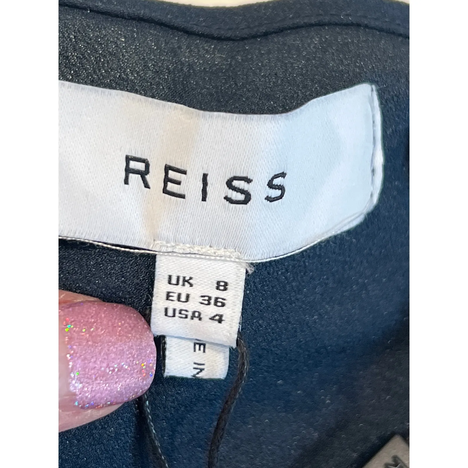 Reiss Navy Slip Dress Semi Sheer Women's Size 4 Sexy Designer Old Money Simple - Image 7