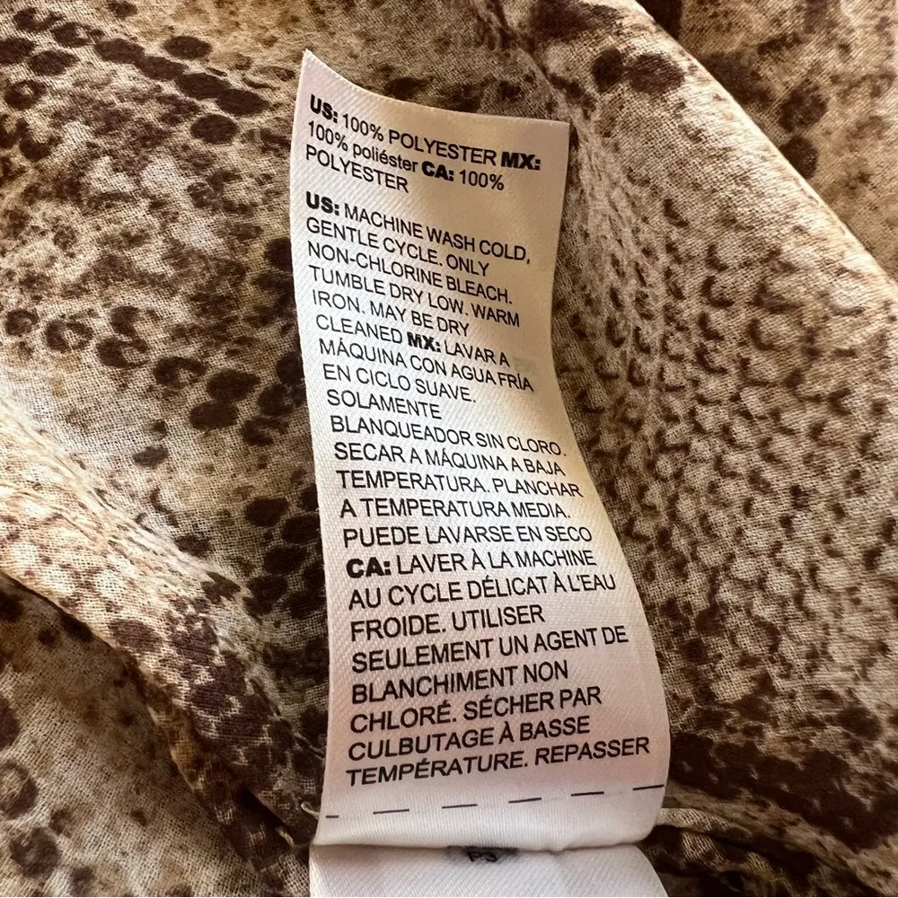 WHBM Python Print Ruffle Hem Studded Dress - Image 12