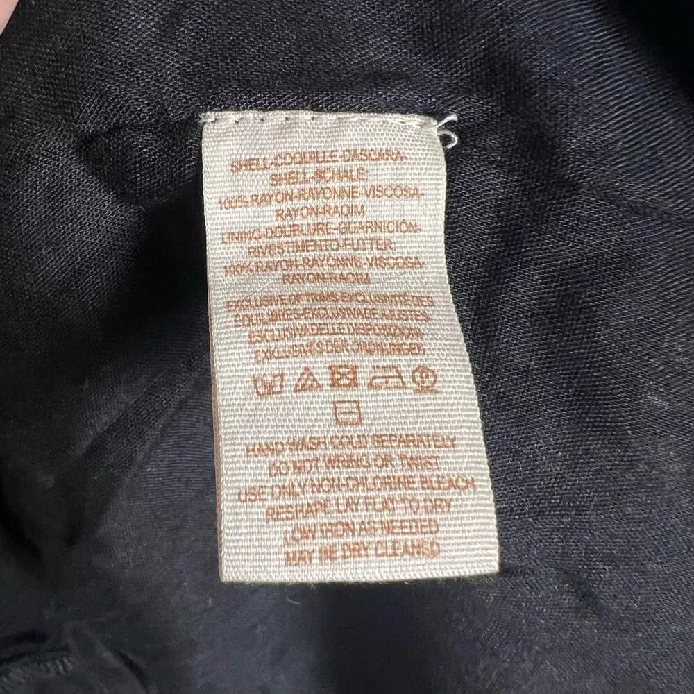 Free People Washed Ashore Black Floral Print Twist Back Mini Dress Size M - Image 12