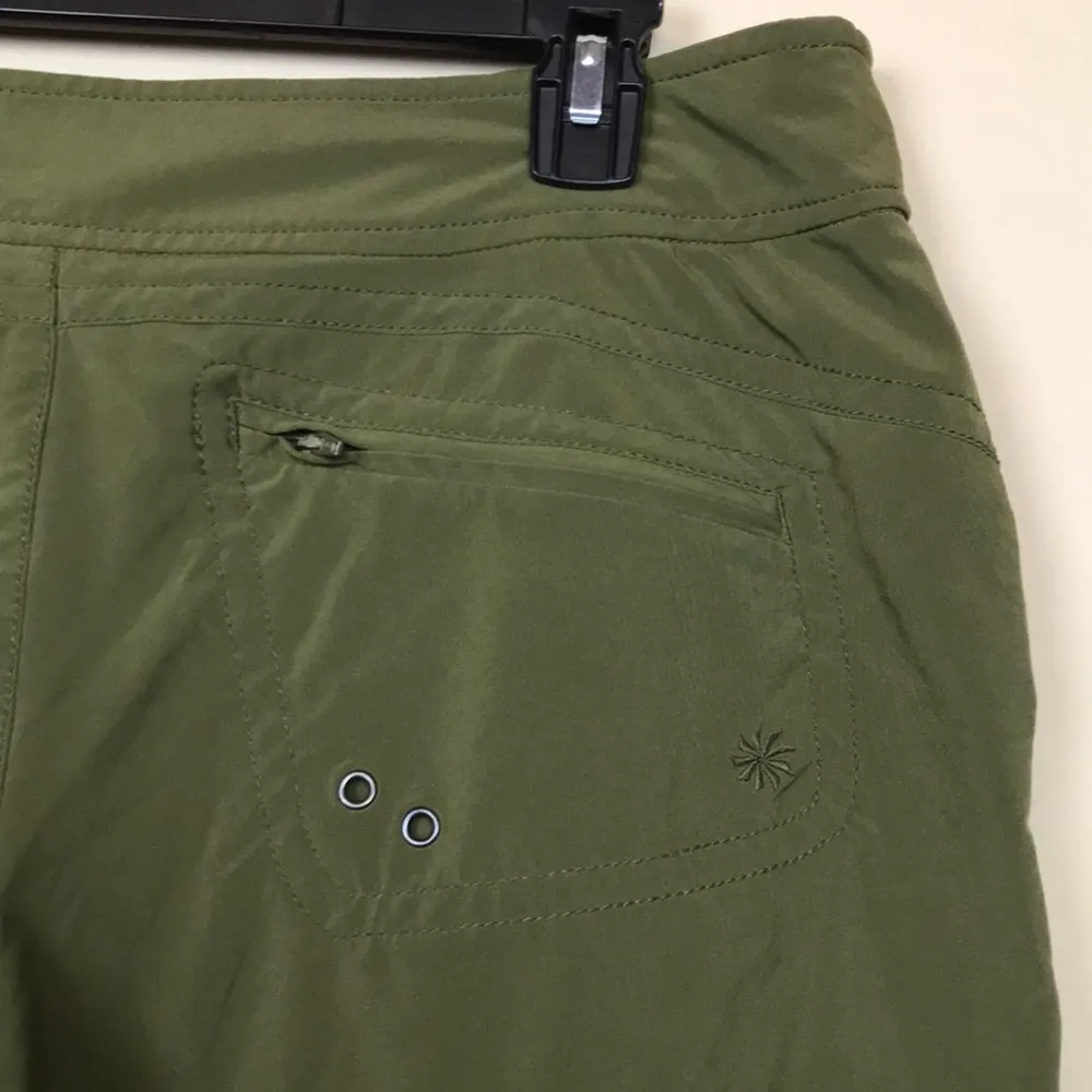 Athleta Women’s Breeze Olive Green Ventilated Athletic Athleisure Shorts - Image 7