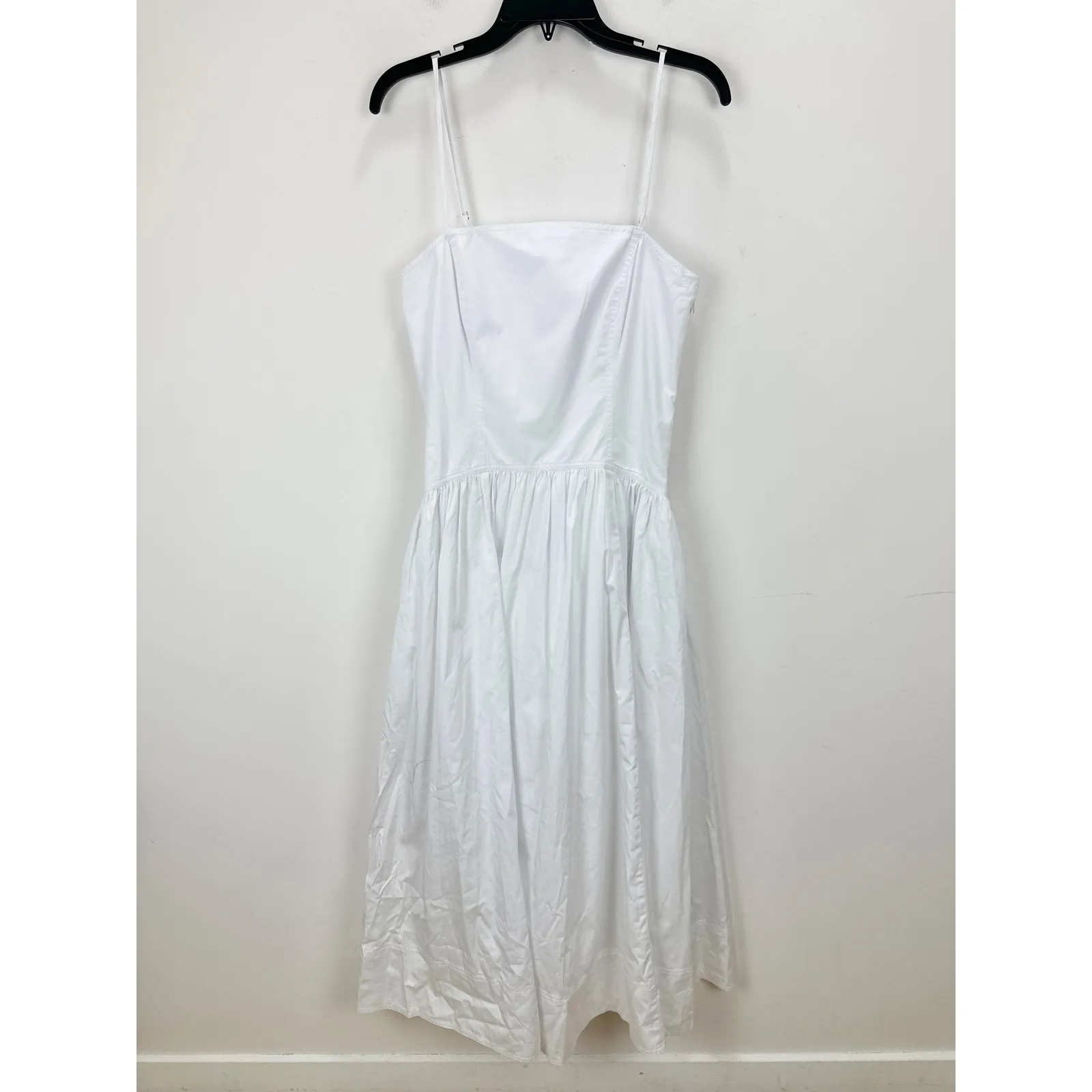 Madewell Poplin Seamed Maxi Dress A Line Minimalist Cotton White US 8 NWT - Image 7