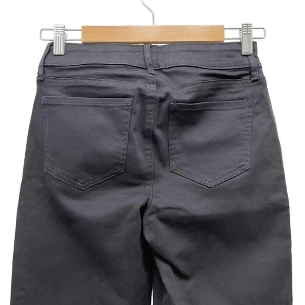 NYDJ Briella Black Denim Roll Cuff Snap Fly Long Bermuda Shorts Women’s Size 00 - Image 6