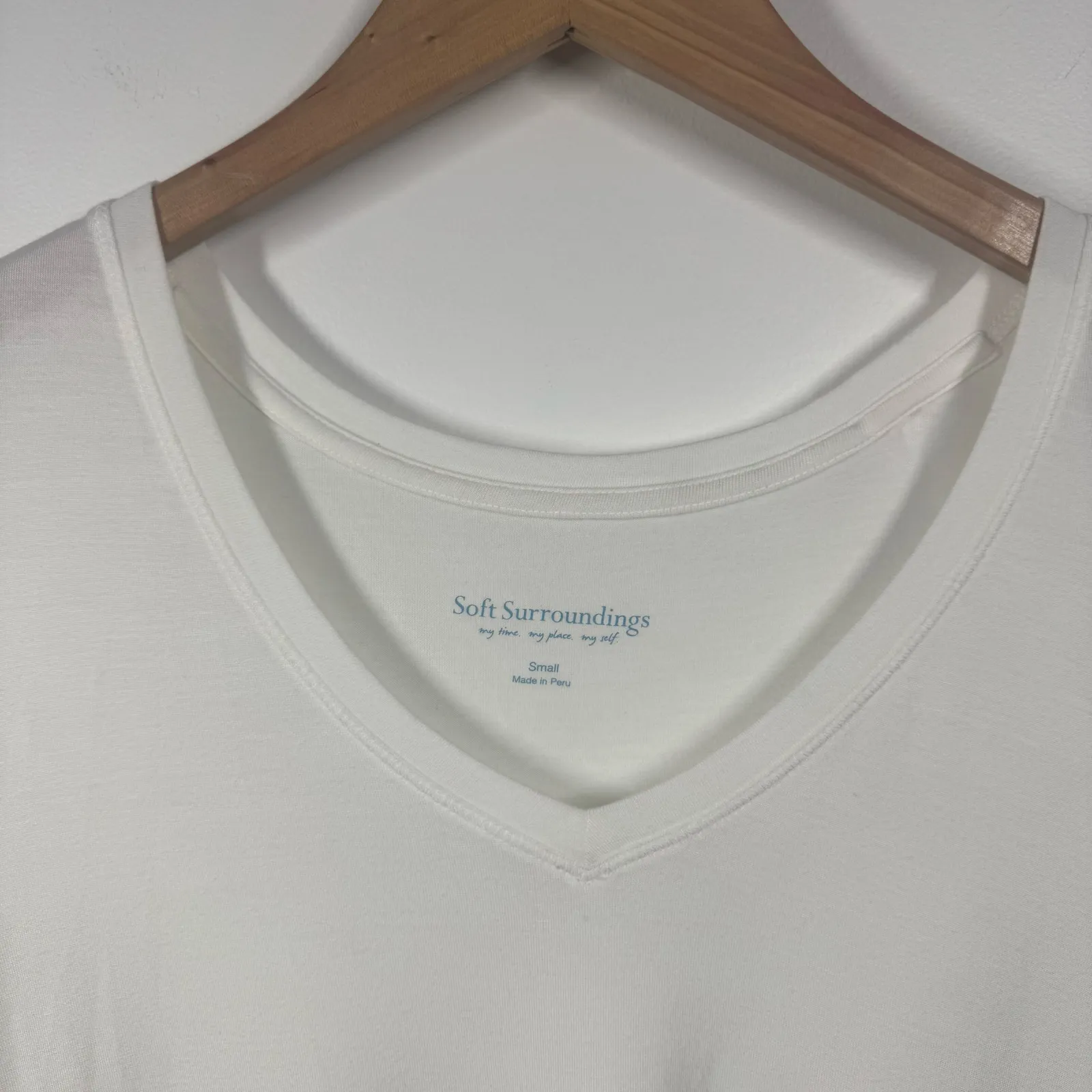 Soft Surroundings Top Women S NWT Cream Sublime Long Sleeve Tee Casual Minimal - Image 7