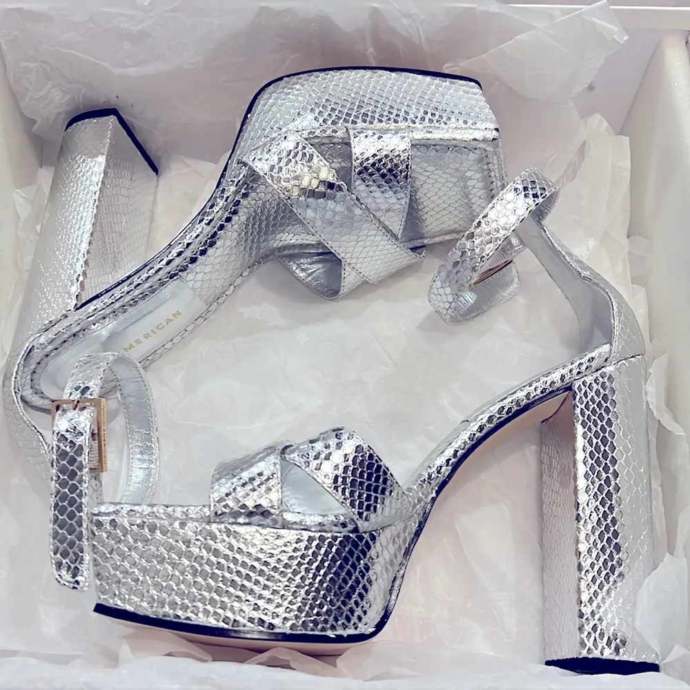 Good American Ankle Strap Open Toe Platform Sandals, Size 9.5M NEW w/Dust Bag - Image 8