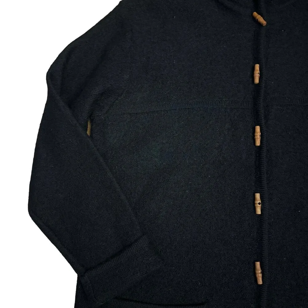Vintage Karen Scott cardigan 100% Wool Wooden Toggle made Australia size large - Image 8