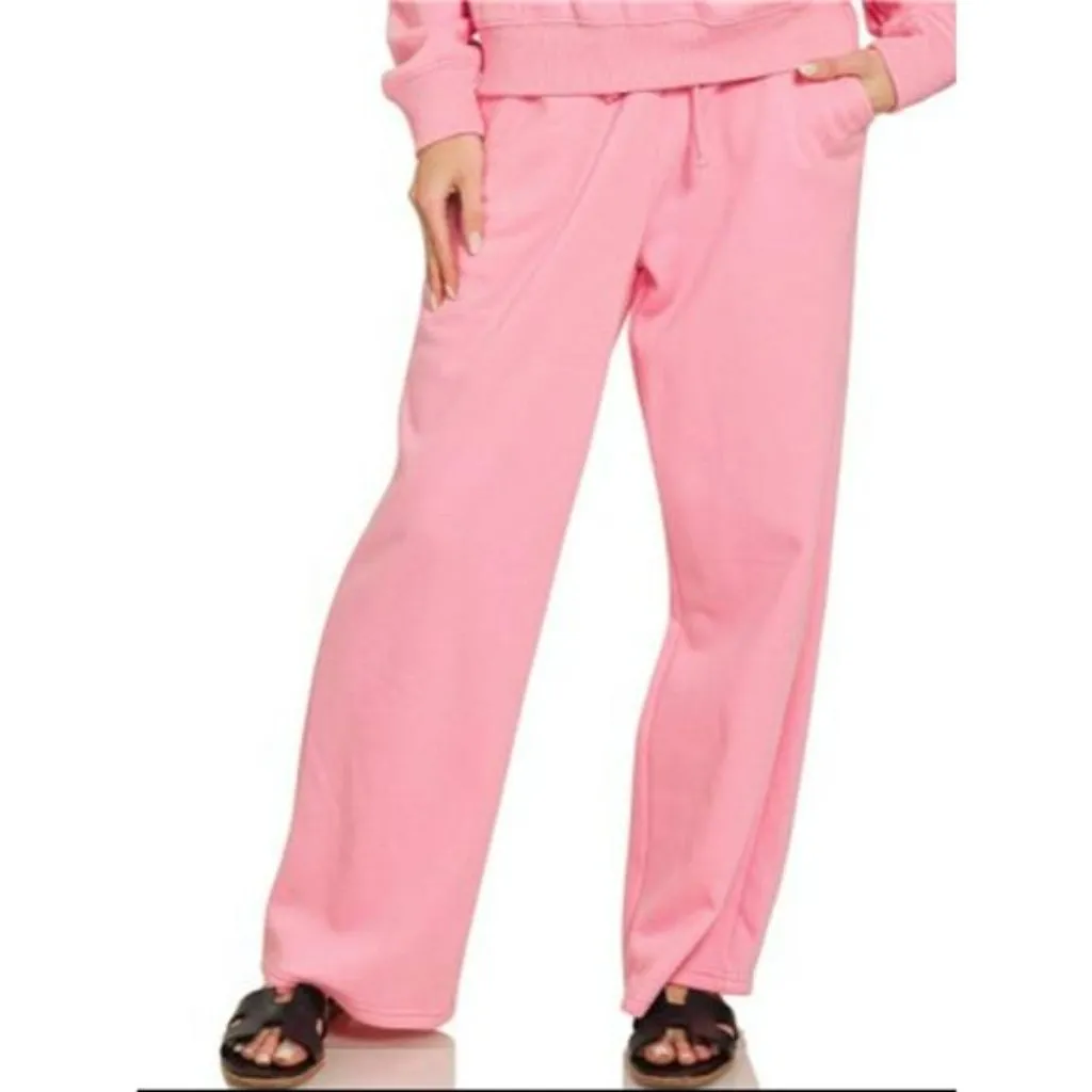 Zenana Fleece Long Sleeve Top and Sweatpants Set - Image 2