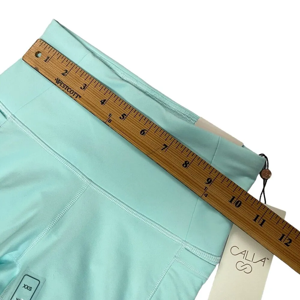 Calia Energize Biker Shorts Women XXS Taffy Blue Pockets 5" Inseam Cycling Short - Image 5