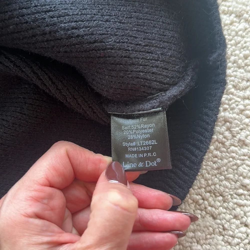 Line & Dot Black Claire Sweater Size M - Image 7