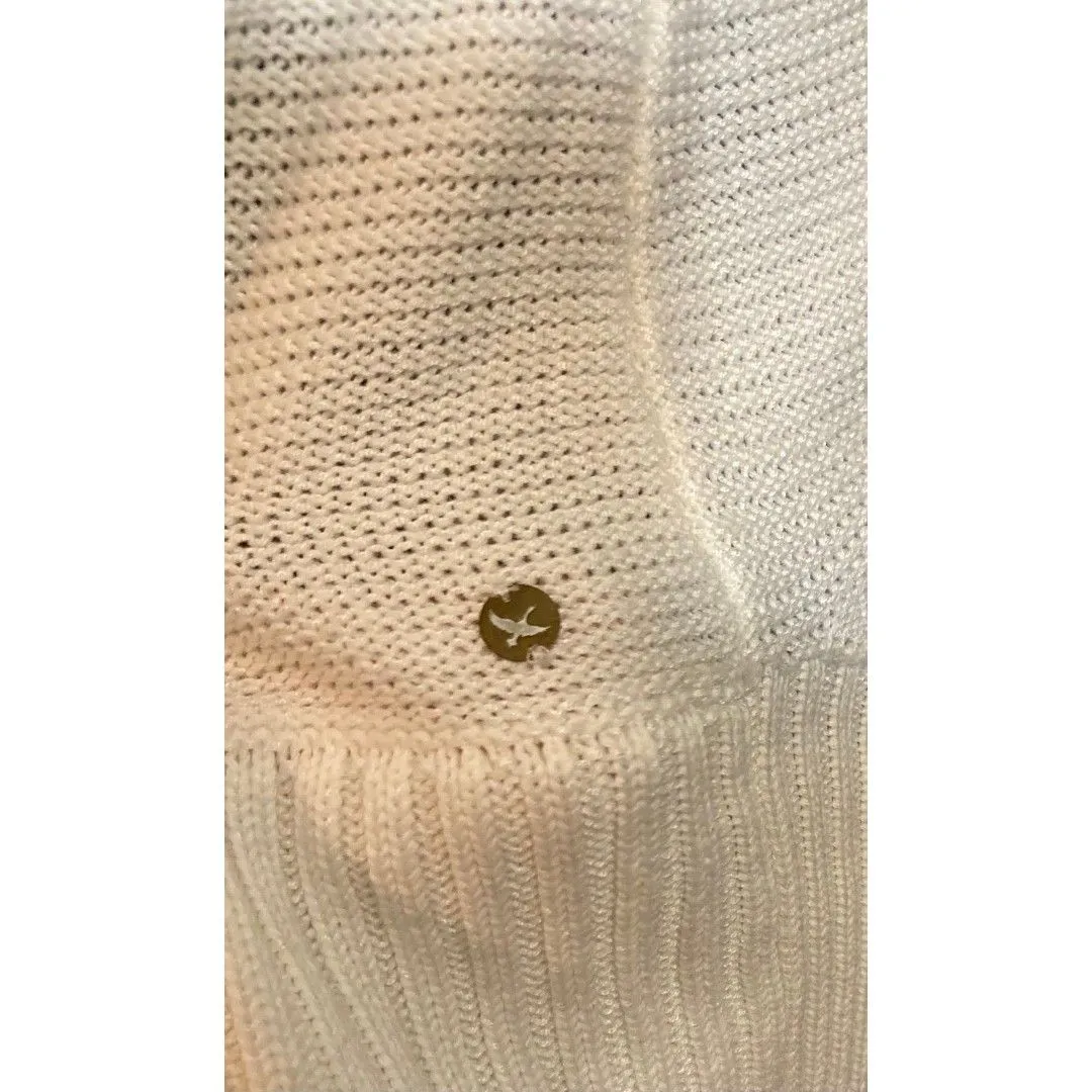 eddie bauer white knit open front cardigan - Image 5