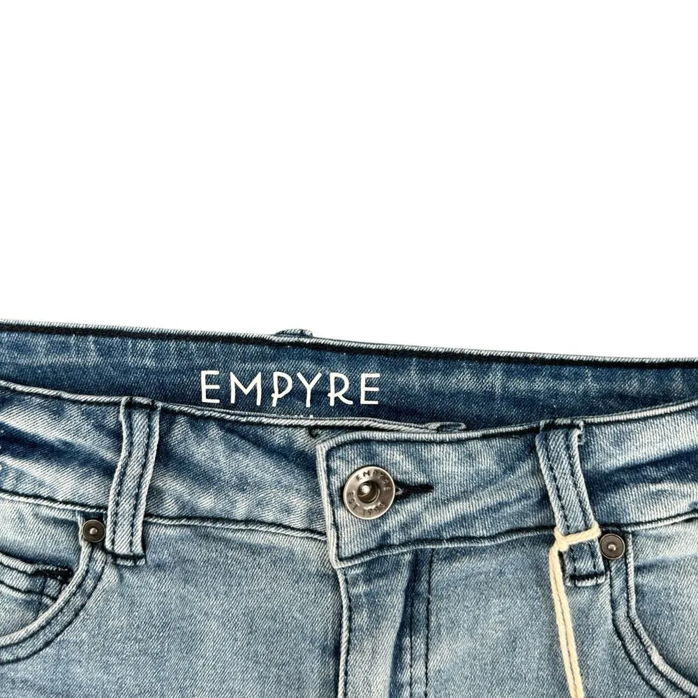 Empyre Jenna NWT Cut Off Denim Jean Shorts Mini Size 5 Casual Summer Jrs Blue - Image 3