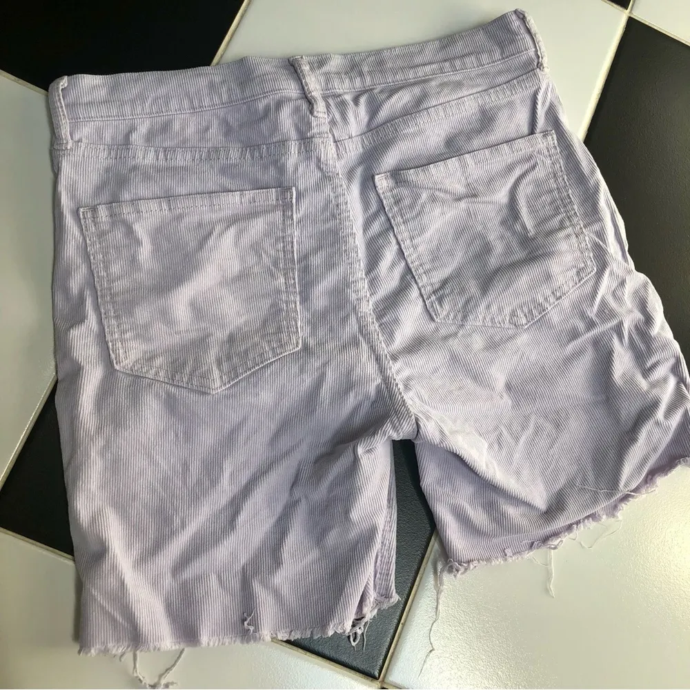 GAP Corduroy Cut Off Bermuda Shorts Light Purple Lilac Grey Tint Cutoffs Pastel - Image 5