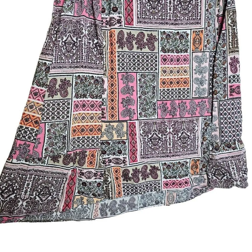 J Jill Paisley Patchwork Tank Top Womens‎ Size S Sleeveless Rayon Multicolor - Image 4