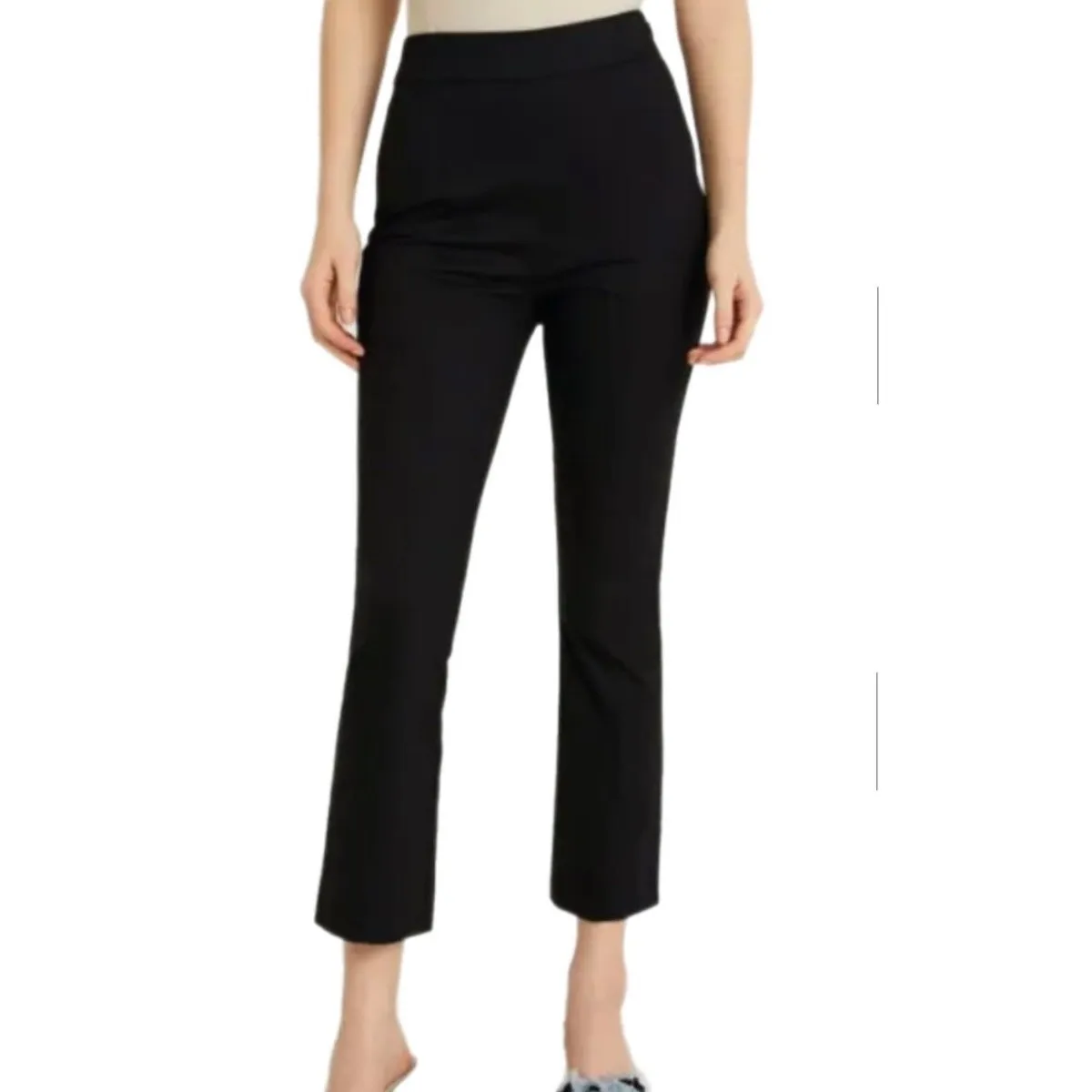 NWT HILL HOUSE Women's Black Cropped Stretch Trouser The Claire Pants Size XS - Image 2