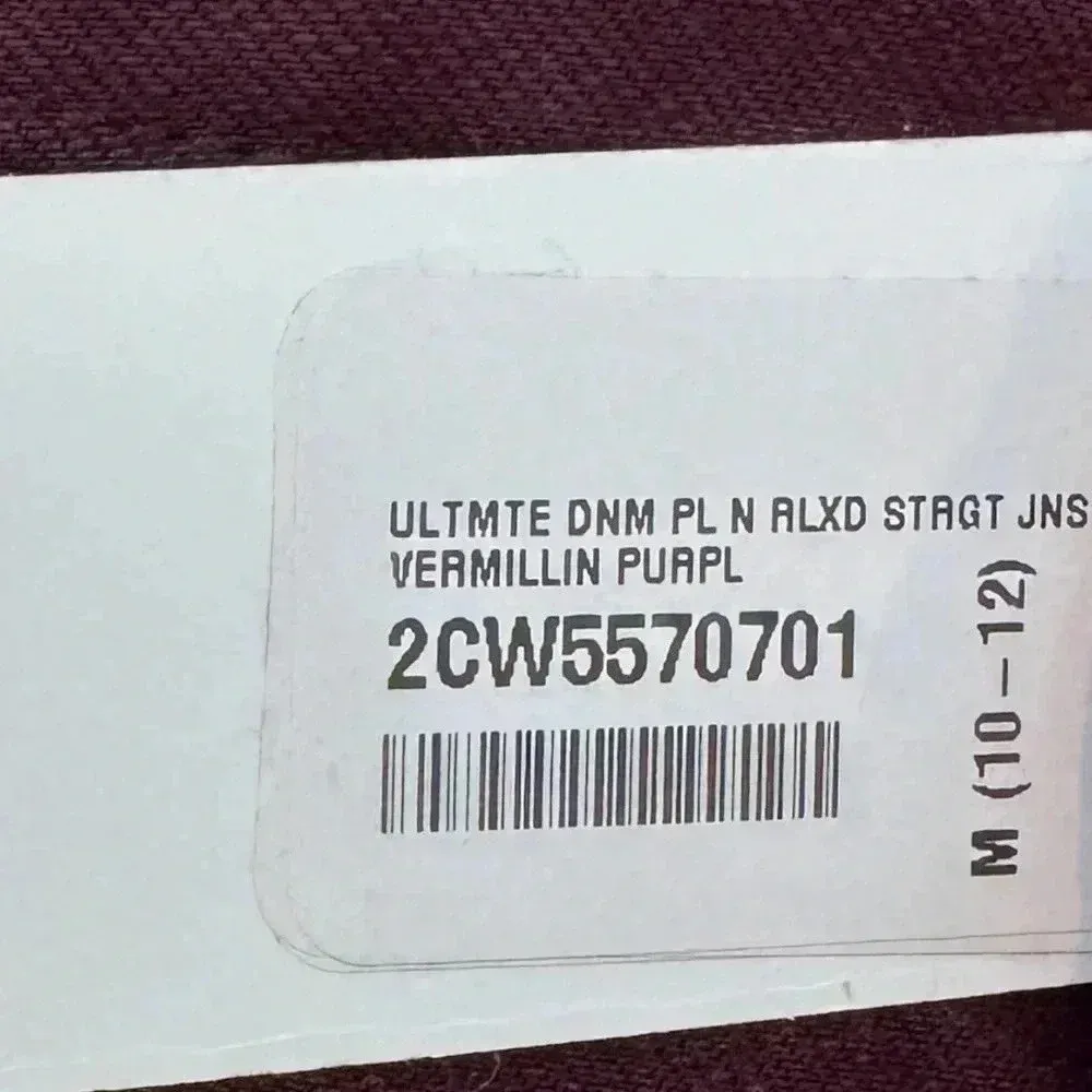 Soft Surroundings The Ultimate Pullon Relaxed Straight Jeans Size M Purp… - Image 9