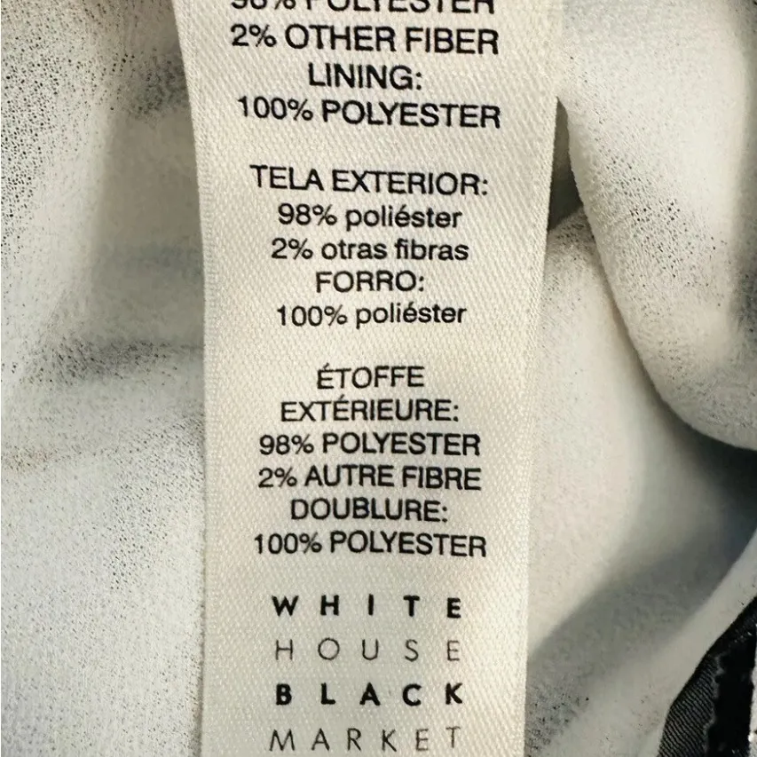 White House Black Market  womens 4 White Blue Gold Chevron sleeveless blouse - Image 7