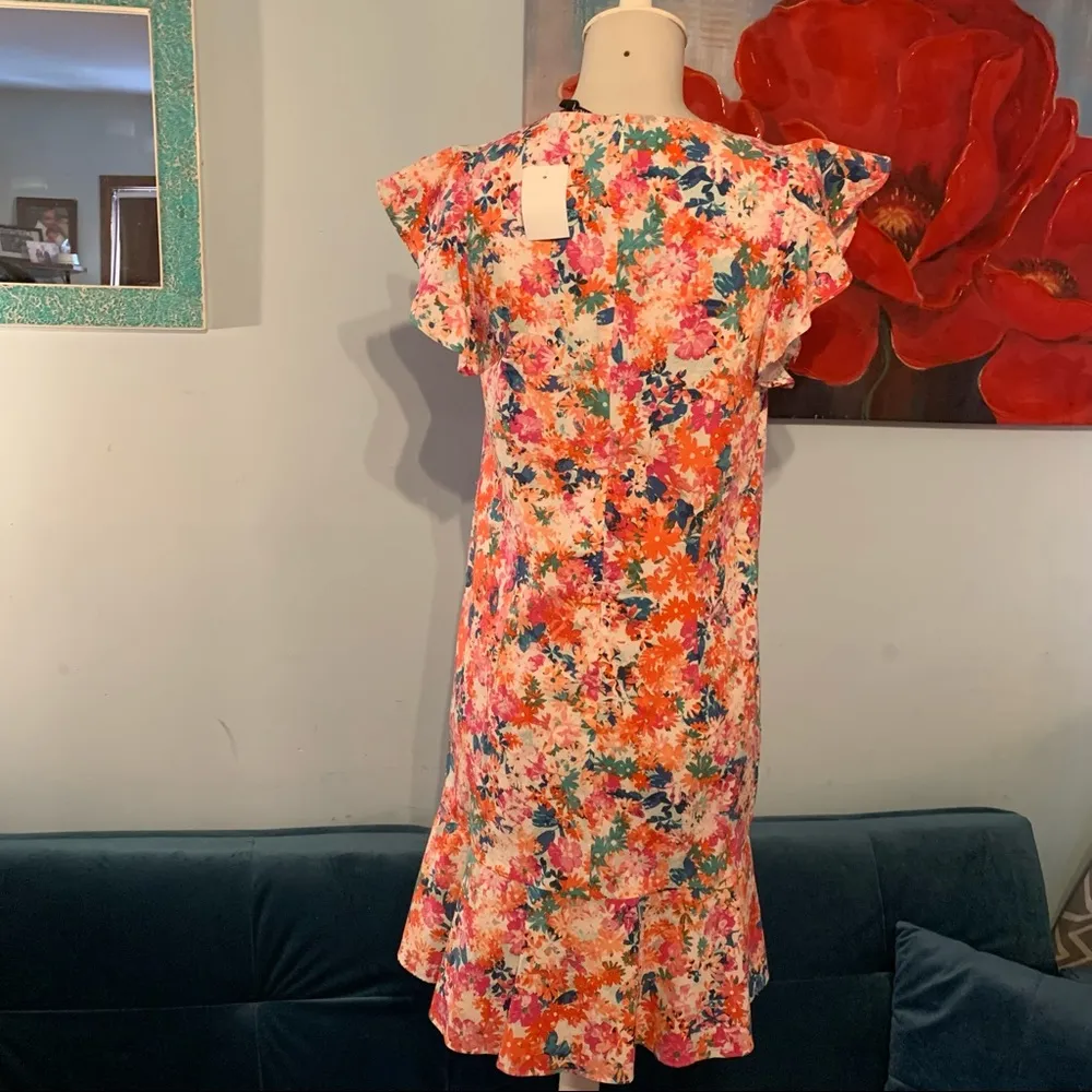 New NWT J Crew Mercantile Floral Print V Neck Dress Size 2 - Image 10